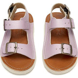 Spike Leather Sandal, Purple