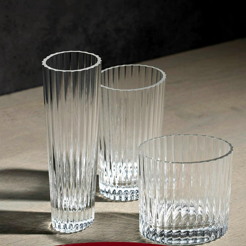 Wine Glasses NASTRI Set of 6  Transparent 10 oz, H 3.3"