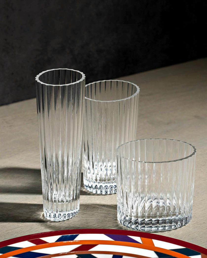 Champagne Glasses NASTRI Set of 6  Transparent 7.5 oz, H 6.5"