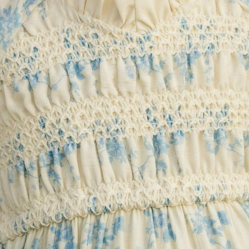 Baby Roselyn Romper in Ivory Porcelain Fleur