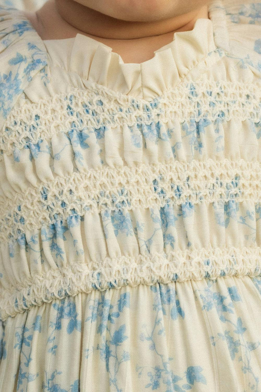 Baby Roselyn Romper in Ivory Porcelain Fleur