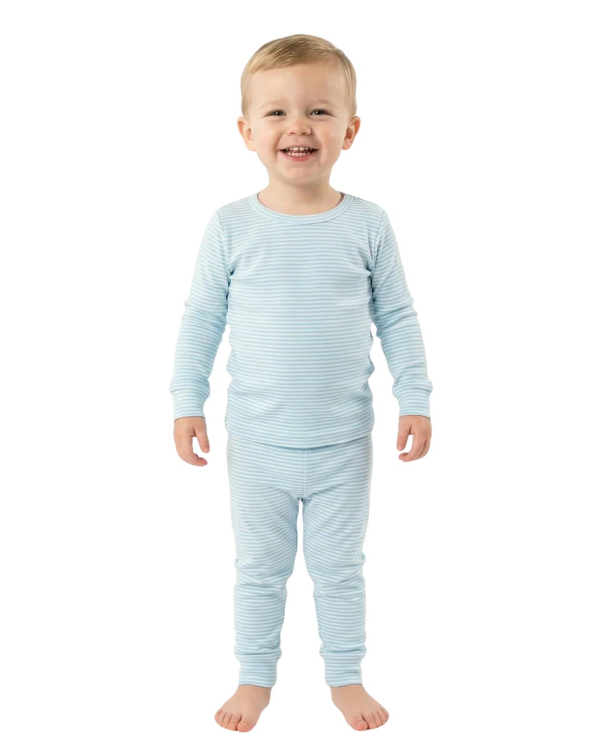 Seaside Stripe Bamboo Toddler Pajama Set