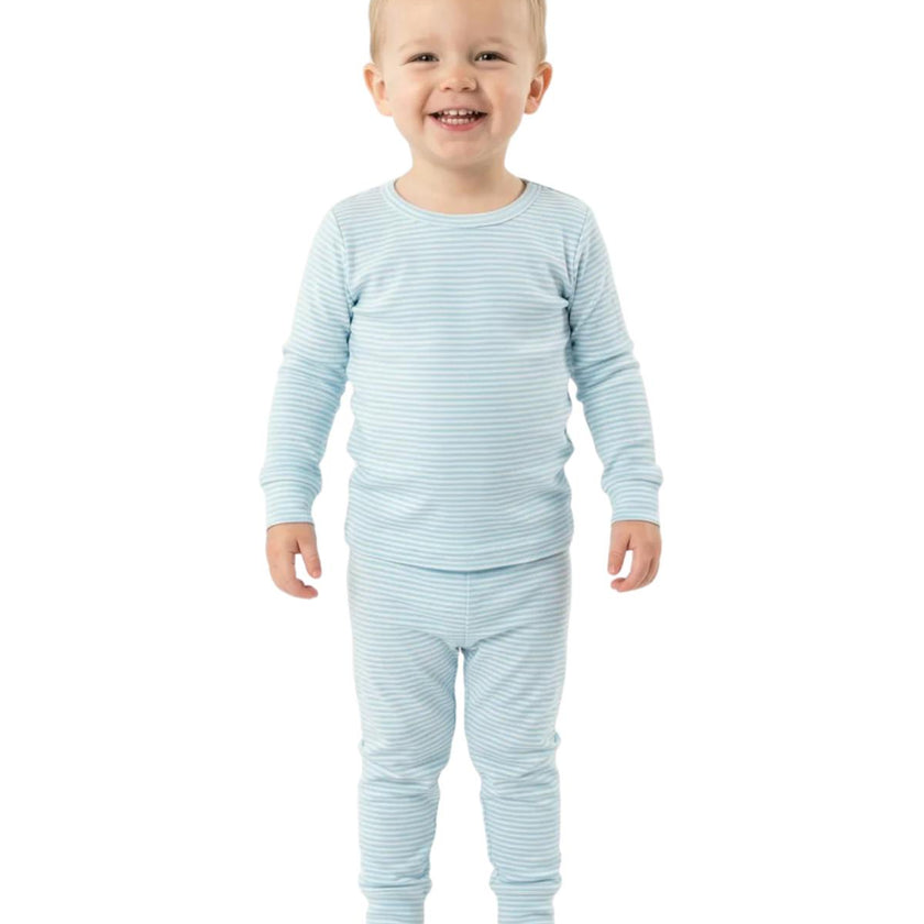 Seaside Stripe Bamboo Toddler Pajama Set