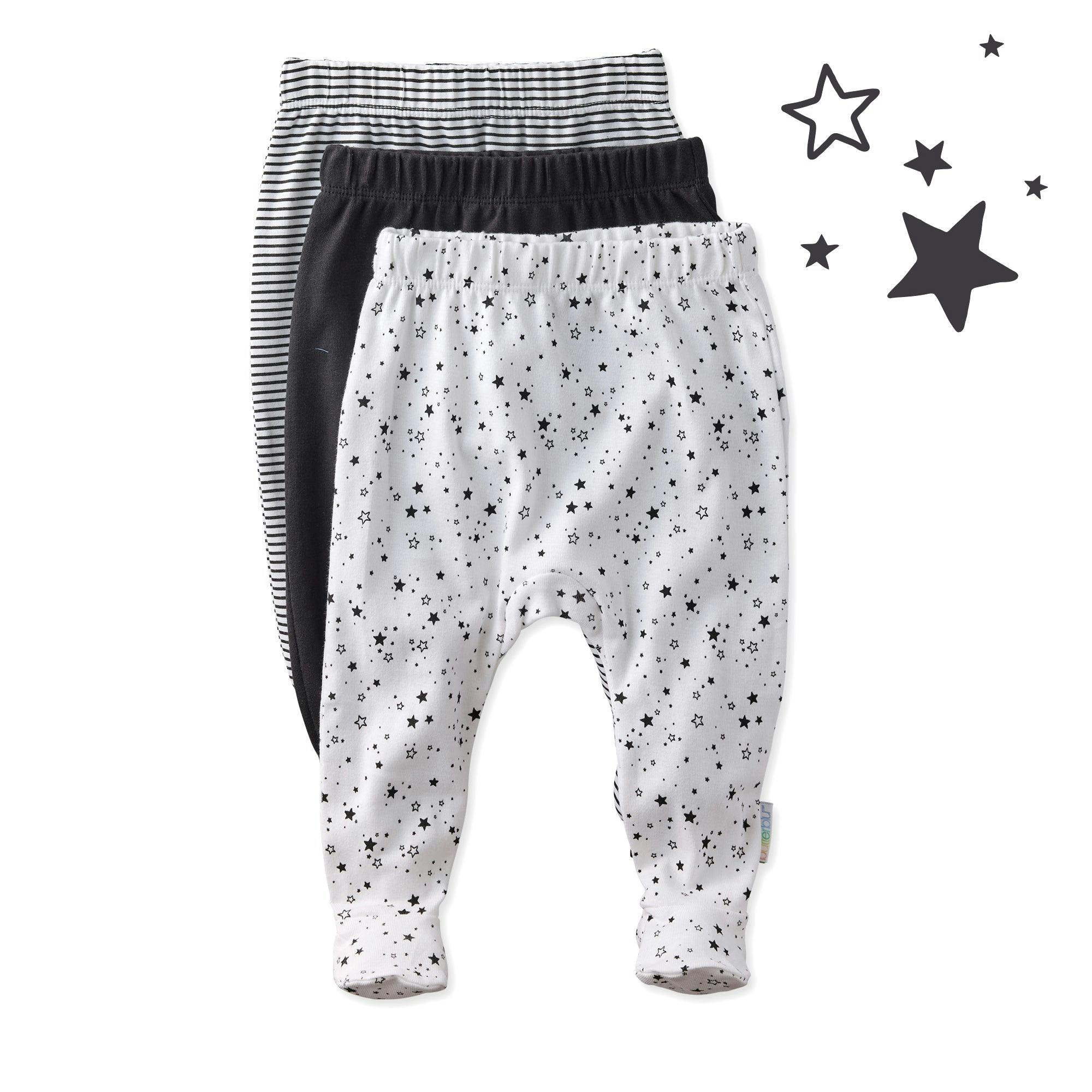 FALLON 3-Pack Footed Baby Pants