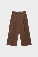 Organic Cotton Wide Leg Double Pleated Pant