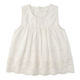 Organic Eyelet Top And Pant Set - Ivory Eyelet