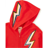 Lightning Bolt Easy Fit Hoodie, Red