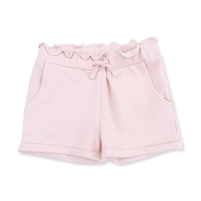 Solid Veiled Pink - Paperbag Shorts