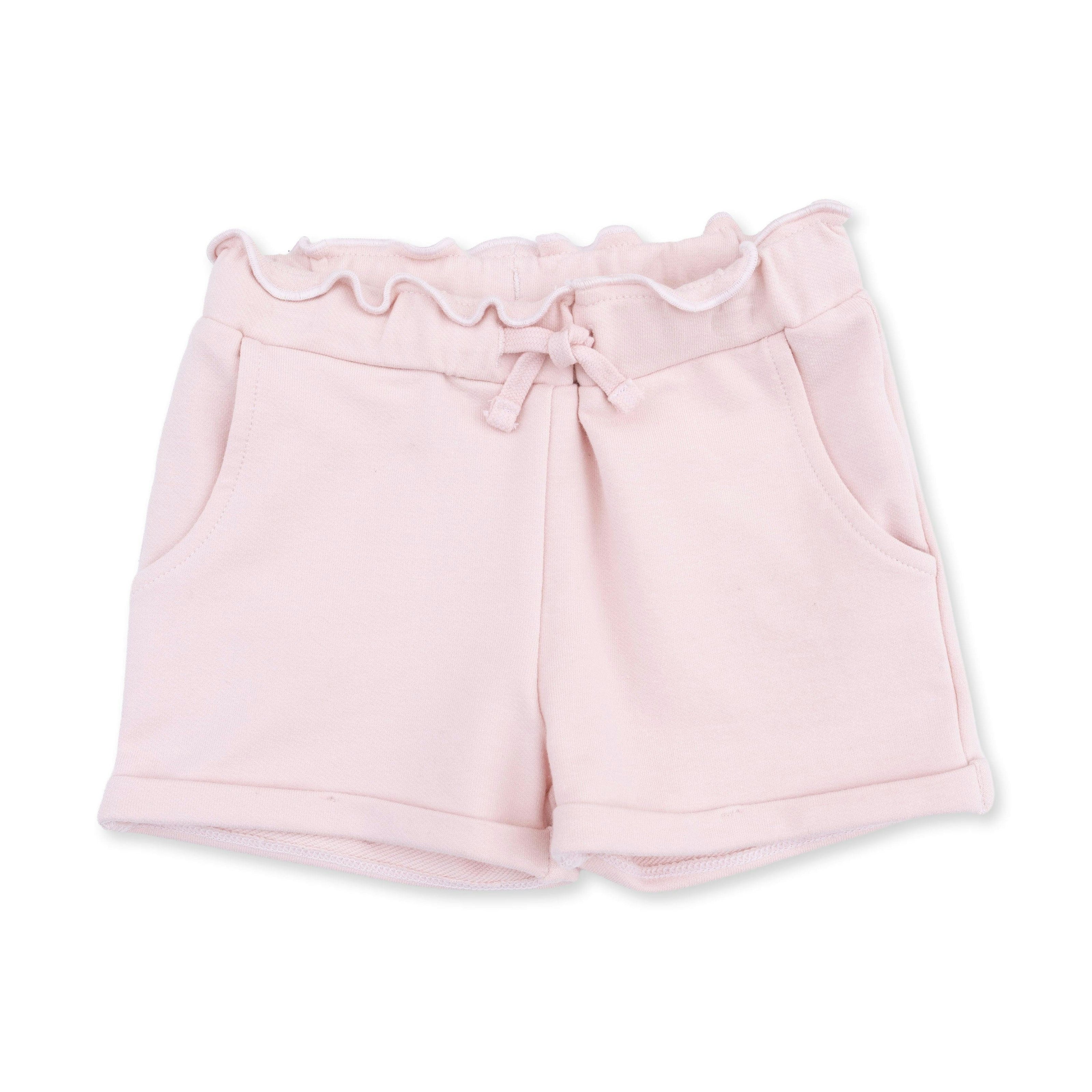 Solid Veiled Pink - Paperbag Shorts