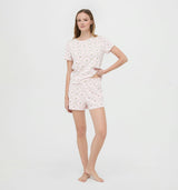 The Nina Pajama Set - Light Pink Trellis