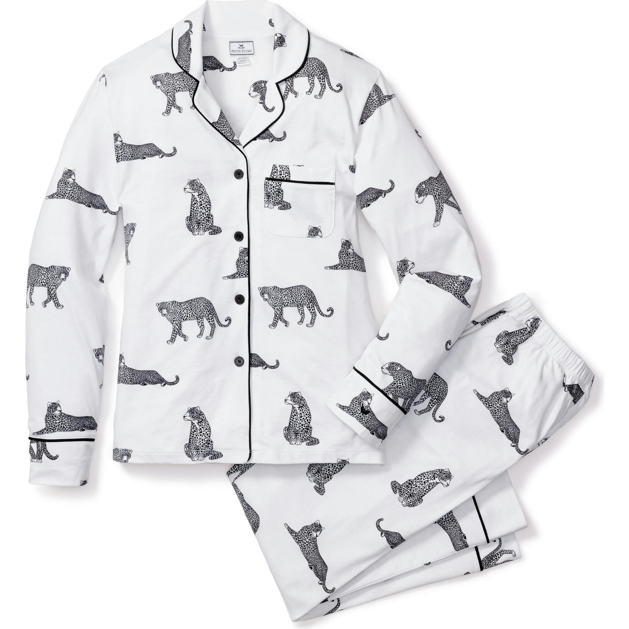Women's Pima Pajama Set in Panthère de Paris