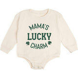 Mama's Lucky Charm St. Patrick's Day Long Sleeve Romper