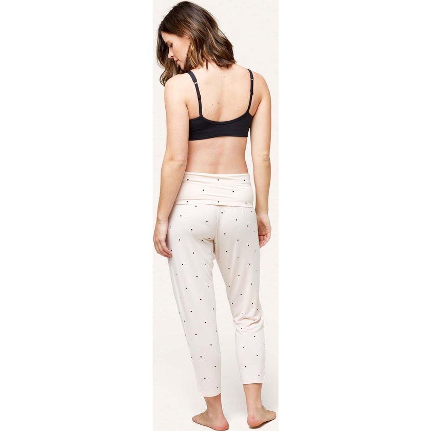 Women's Maternity Max C-Section Friendly Tapered Lounge Pant, Dots