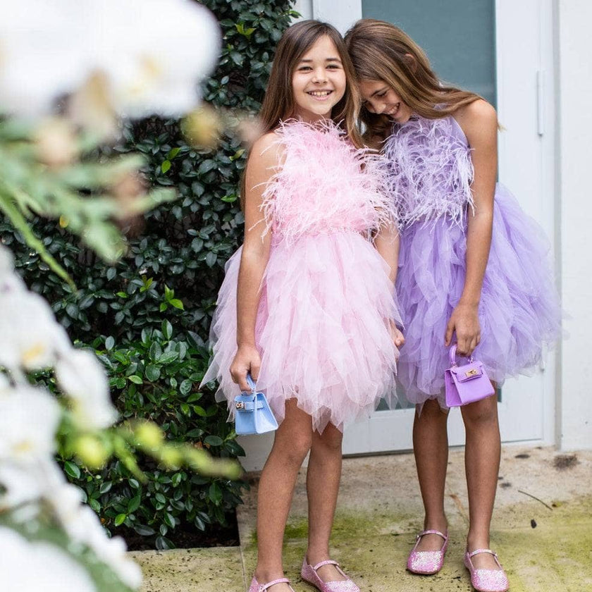 Lavender Haze Feather Dress