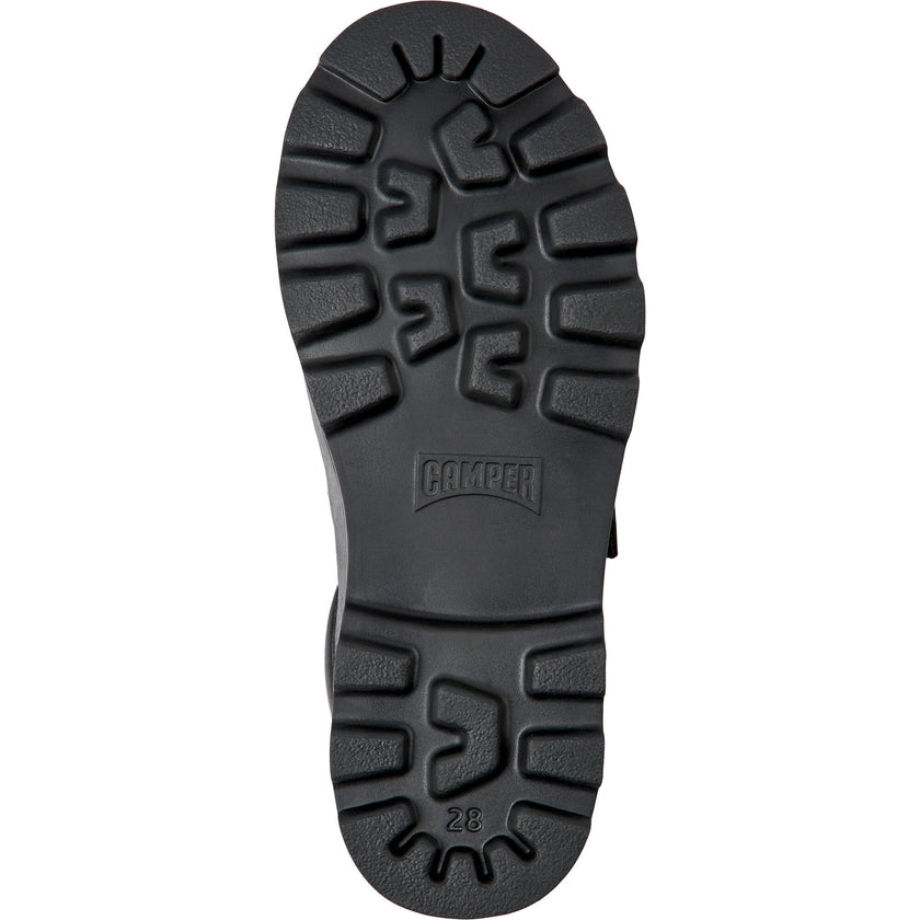 Brutus Velcro Strap Leather Sneakers, Black