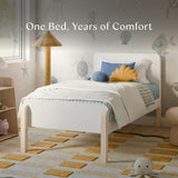 TipToe Twin Bed in White and Washed Natural