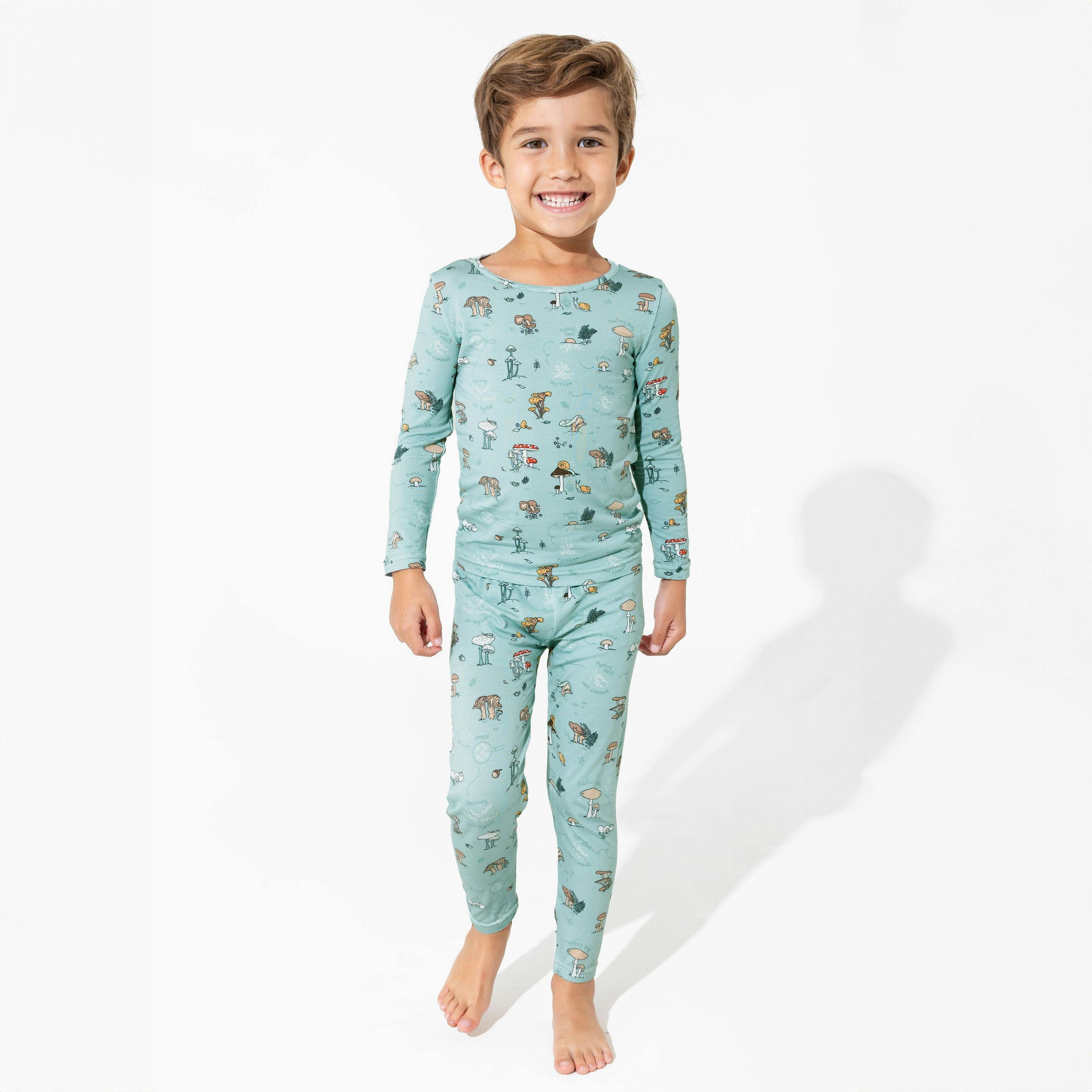 Mushroom Cycle Bamboo Kids Pajamas