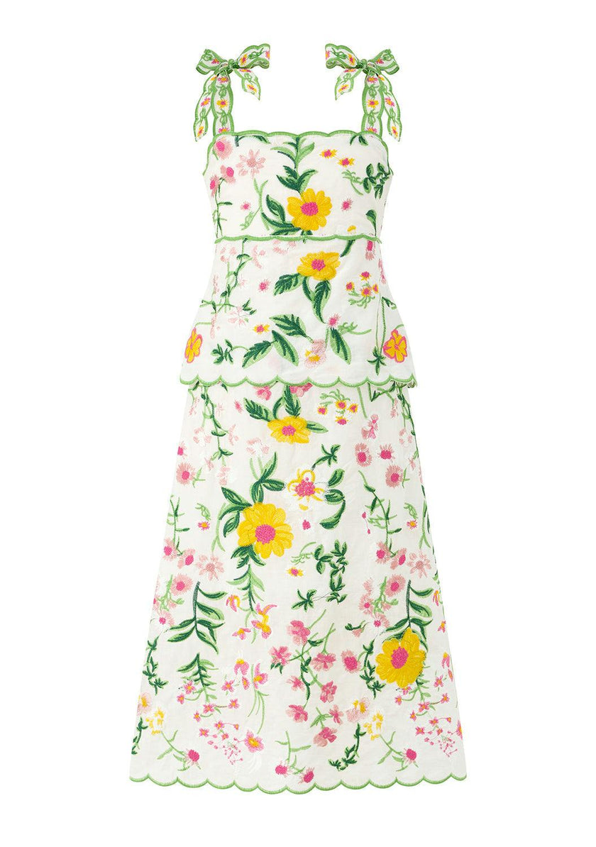 Kaylee Cotton Embroidered Maxi Dress