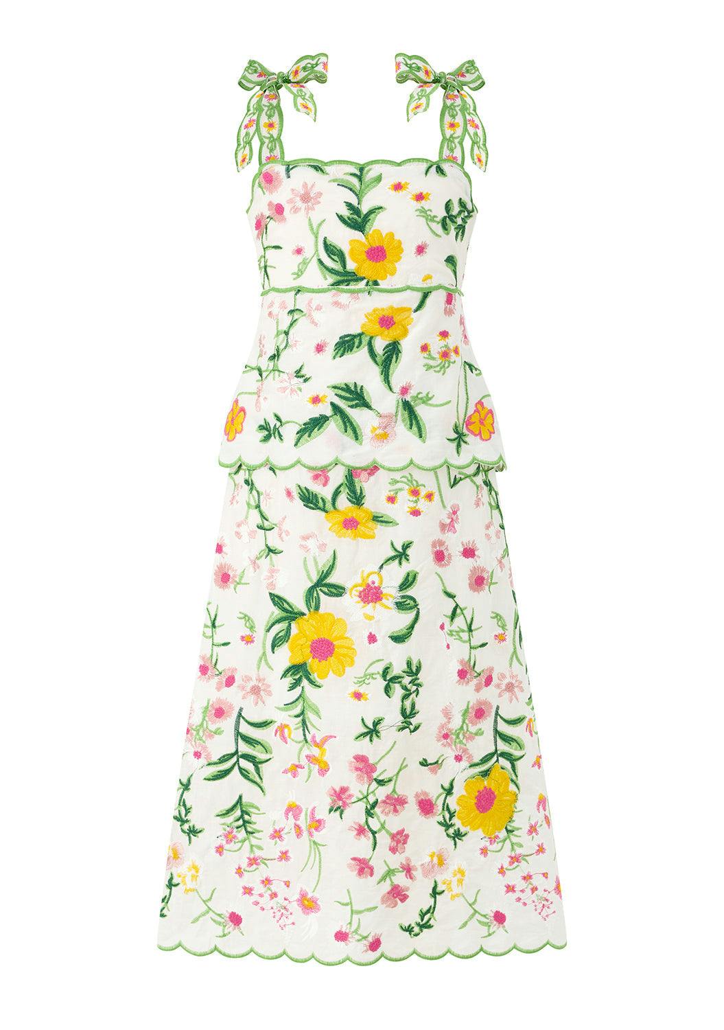 Kaylee Cotton Embroidered Maxi Dress