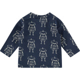 Allover Robot Print Long Sleeve T-Shirt