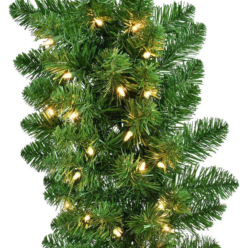 9' Prelit Clear LED Vanderbilt Garland