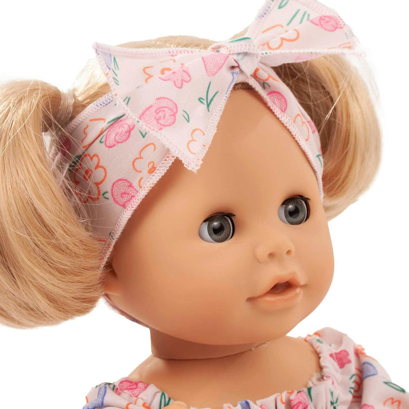Sleepy Aquini Girl Flower - 13" Bath Baby Girl Doll with Blonde Hair to Wash and Style