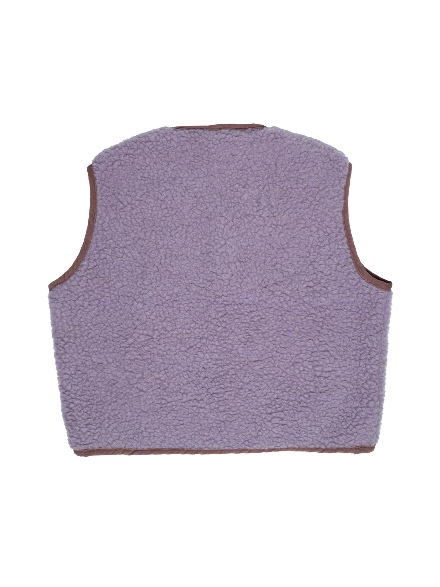 adult merino wool vest - lilac cloud