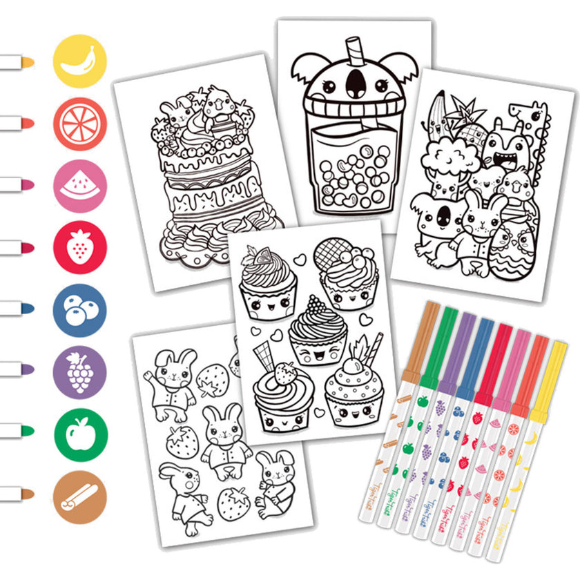Tribe: Scented Coloring - Fruitie Cutie Activity Set