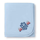 Plain Edge Pima Cotton Blanket Light Blue