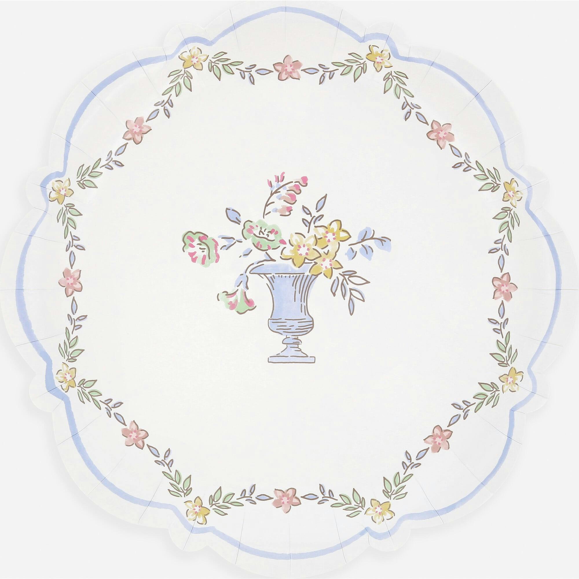 Chintz Border Dinner Plates
