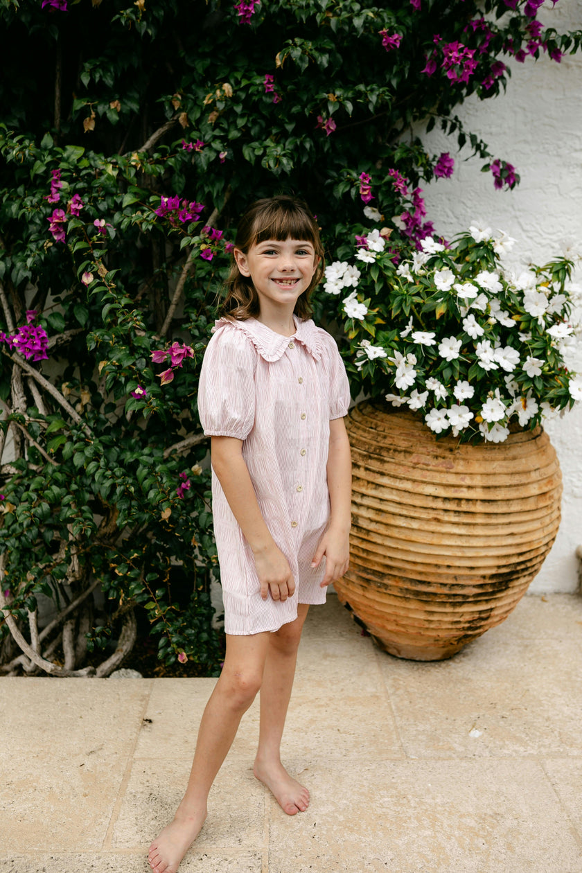 Pippa Dress - Soft Rose Stripe