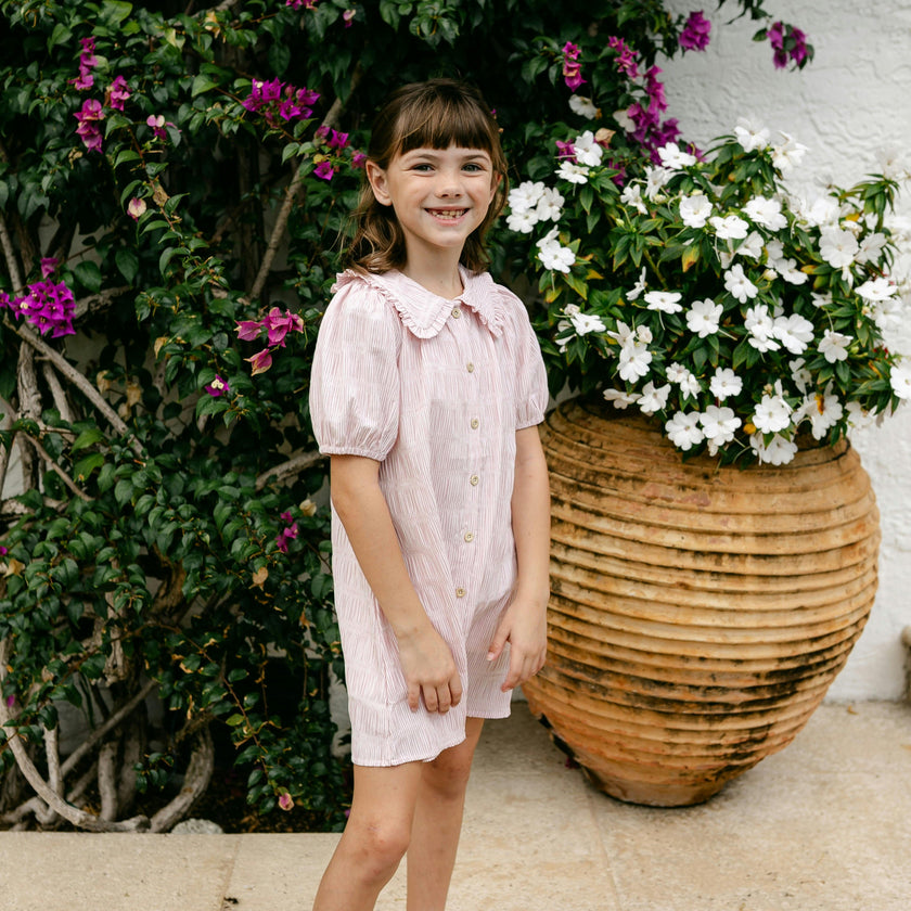 Pippa Dress - Soft Rose Stripe