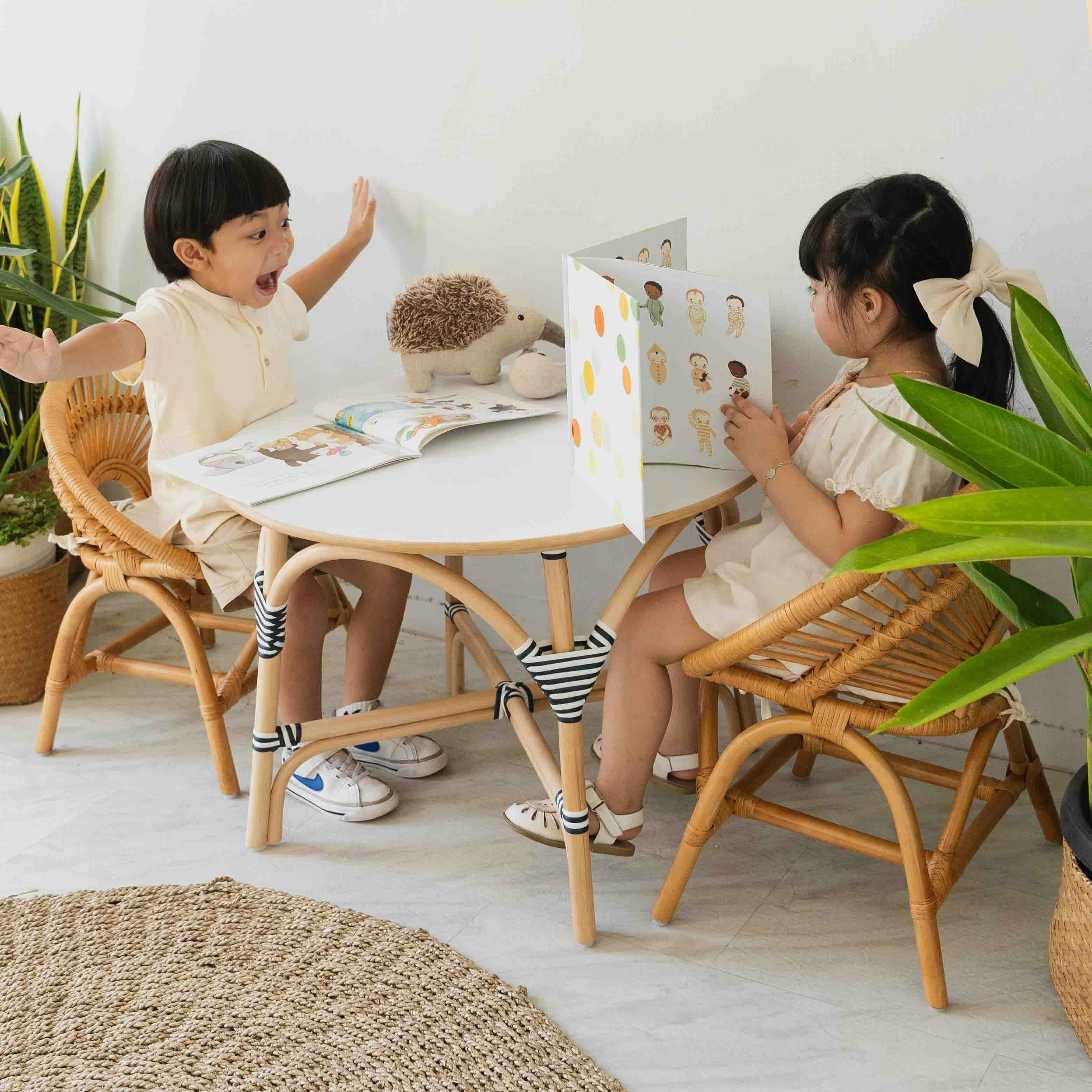Handcrafted - Maya Kids Chair (Natural) - Rattan Wicker