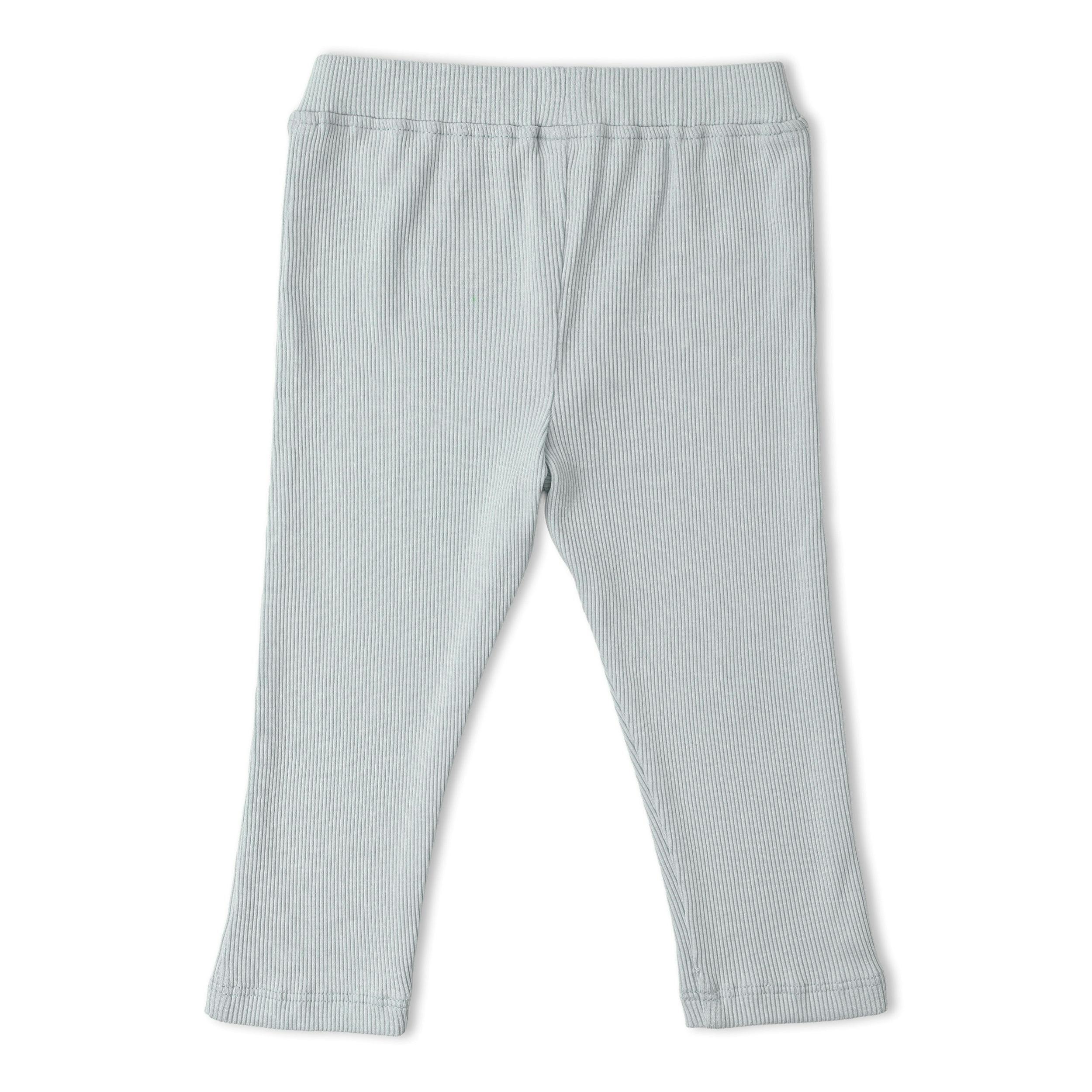 Organic Lace Collar Onesie & Tights Set - Fog