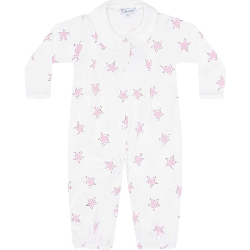 Pink Stars Print Converter Gown