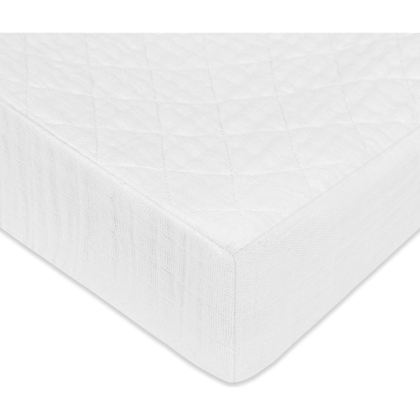 Quilted Changing Pad Cover in White