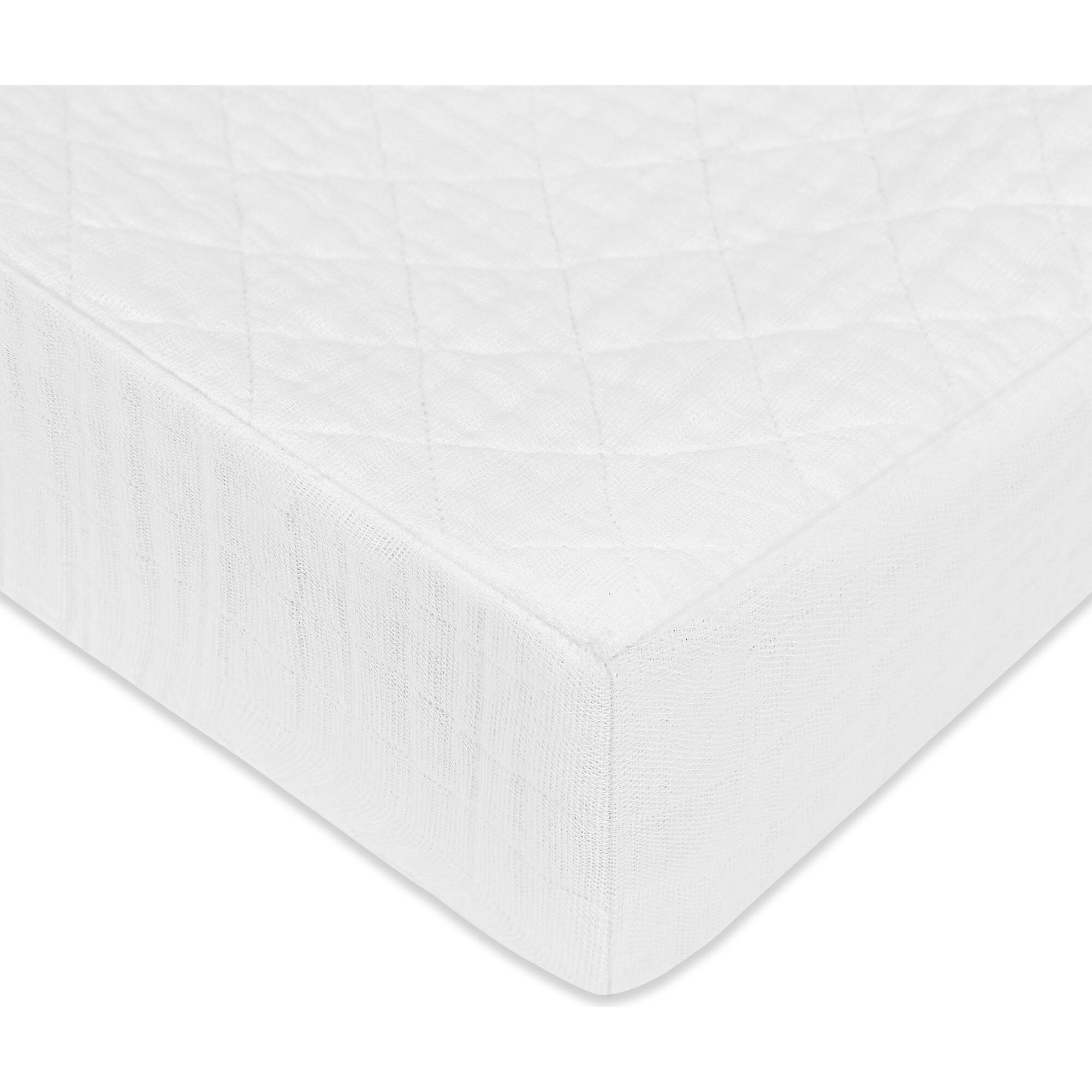 Quilted Changing Pad Cover in White