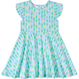 Printed Knit Tulip Twirl Dress