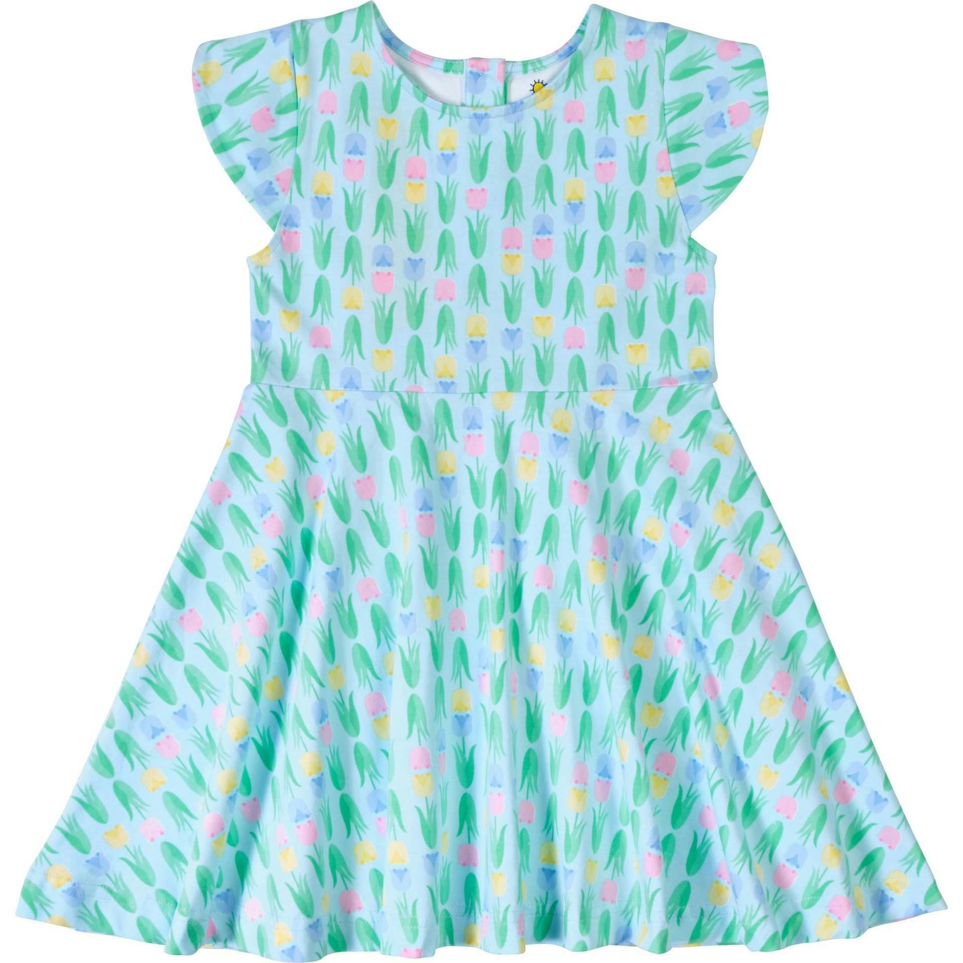 Printed Knit Tulip Twirl Dress