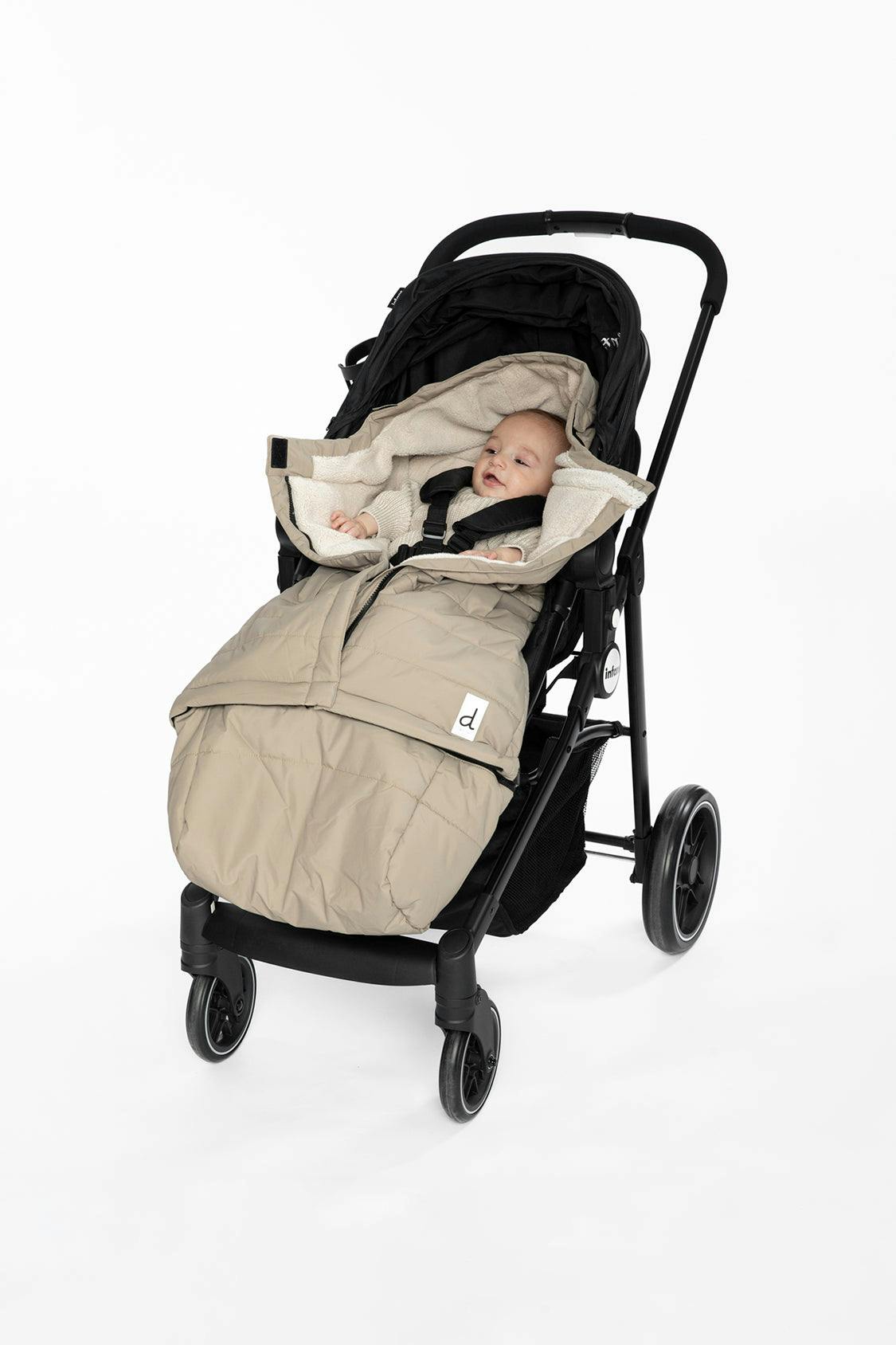 Evolutive Footmuff For Car Seats and Strollers Taupe