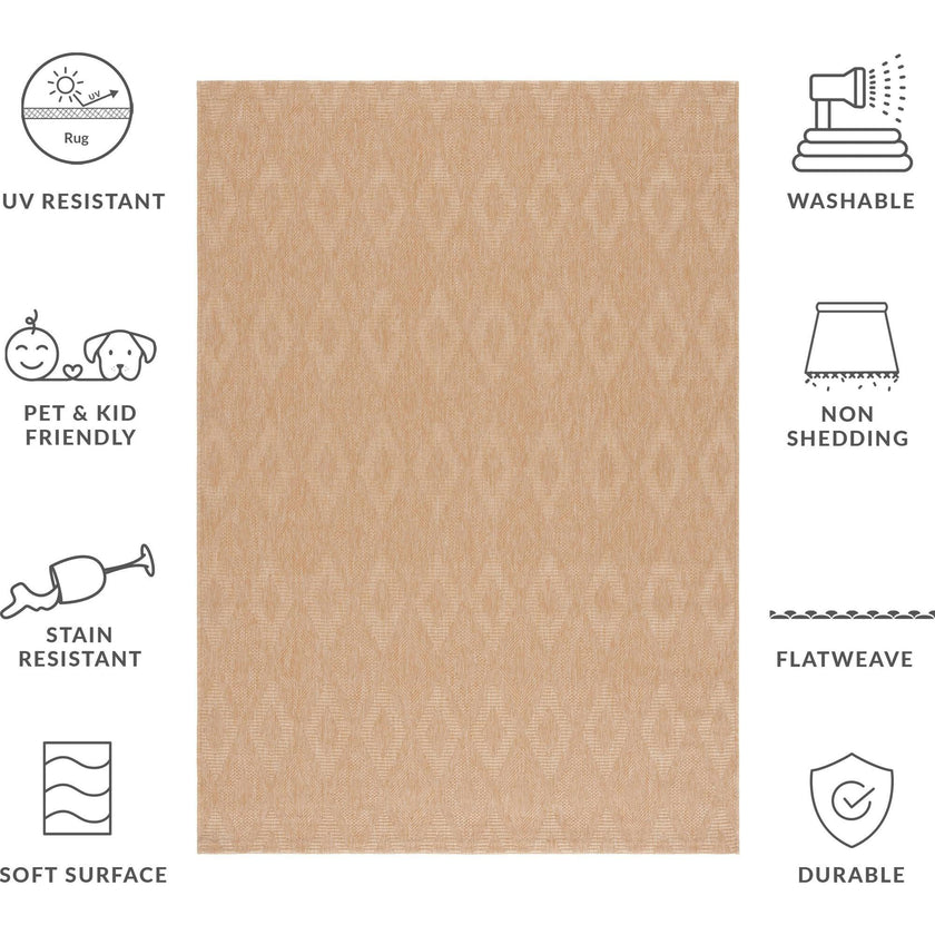 Courtyard August Indoor/Outdoor Rug, Natural