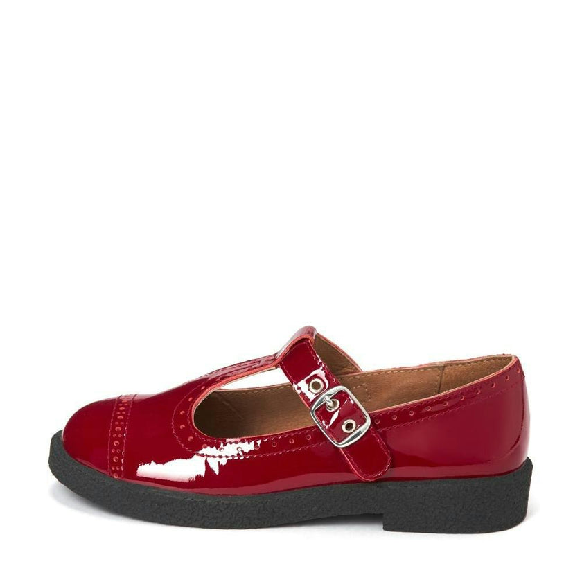 Agathe Leather Casual T-Bar Strap Shoes