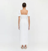 The Scarlett Nap Dress - White Shadow Stripe