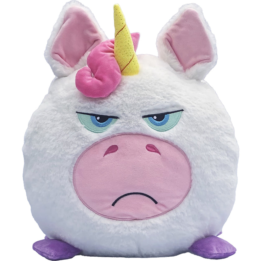 Hangry Petz: Luna - 12" White-Pink-Purple Animal Plush