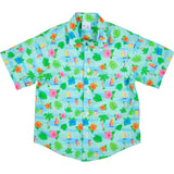 Printed Linen-Look Camp Shirt