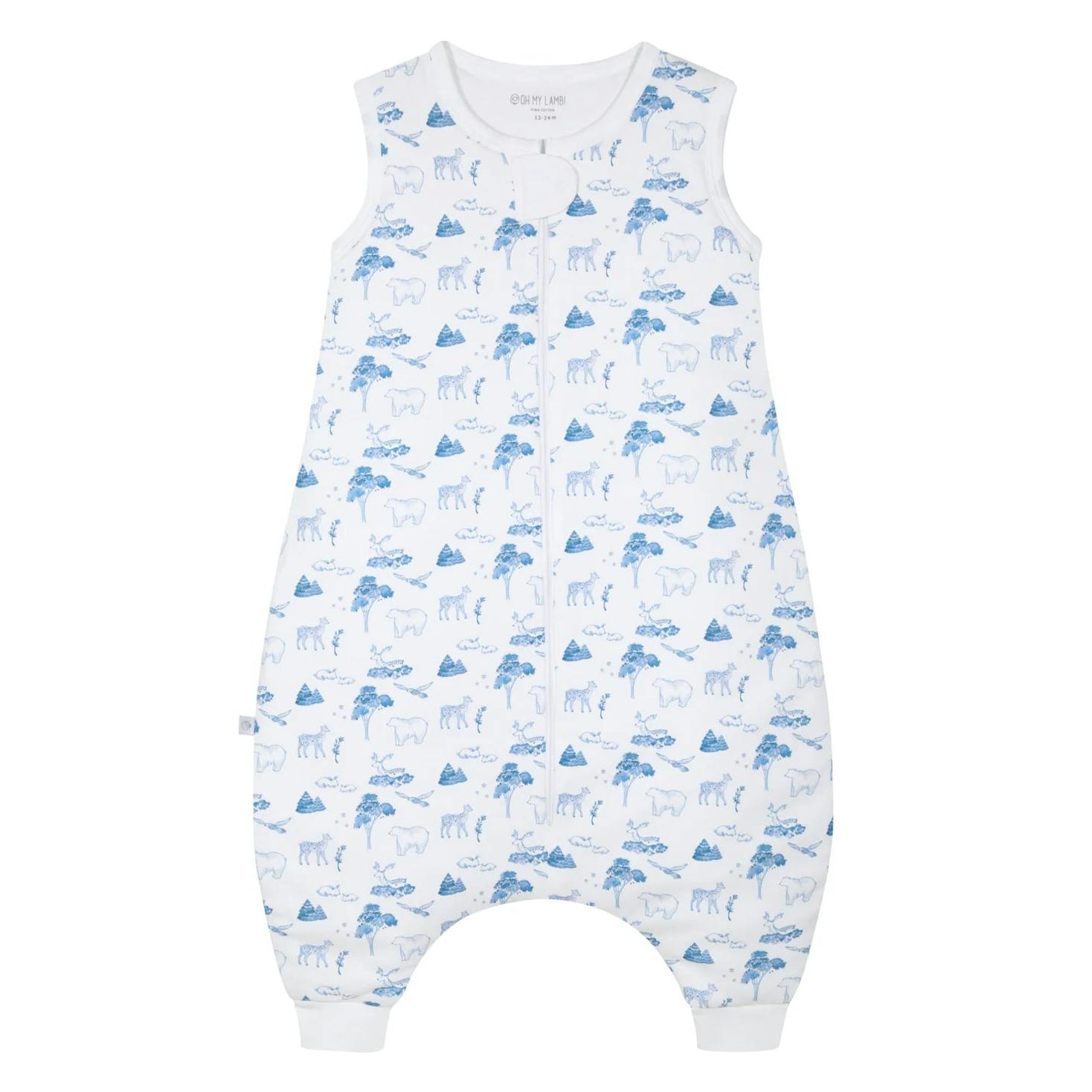Floral Bunnies Pink Pima Cotton Sleep Sack