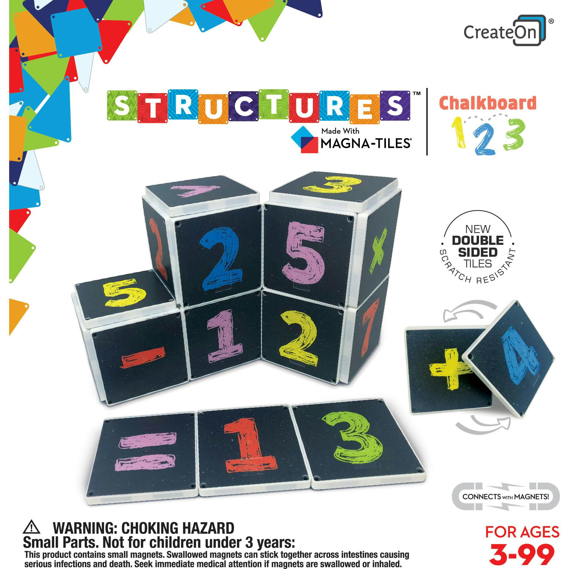 123 Chalkboard Magna-Tile Structures
