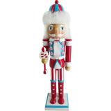 Retro Christmas Nutcracker in Red and Blue