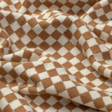 Knitted Blanket Tiles Toffee