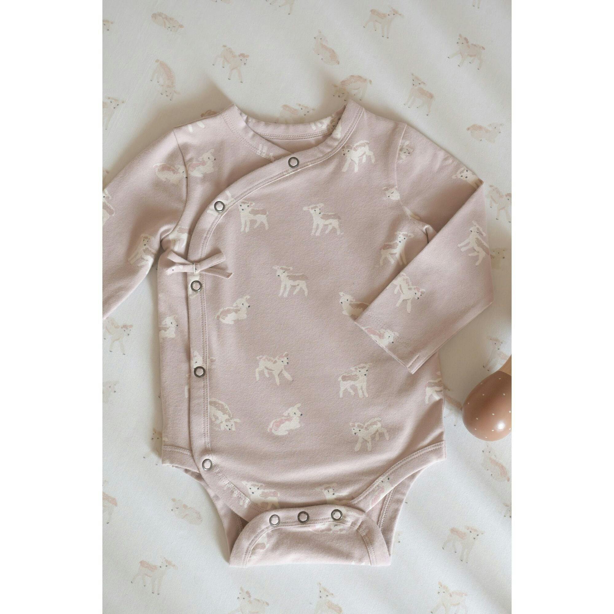 The Littles Long Sleeve Kimono One-Piece, Pink